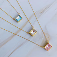 Sweet Square Pendant Necklace.