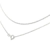 10K Gold 0.5 Mm Slender & Dainty Fine Rope Chain Necklace.