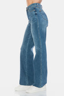 Judy Blue Full Size Tummy Control Cut Raw Hem Straight Jeans.