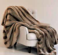 Sheared Faux Chinchilla Luxury Throw.