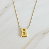 Balloon Letter Initial Necklace.