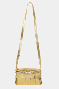 Fame Woven Crossbody Bag with Adjustable Strap.