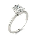 1 1/2 CTW Oval Lab Grown Diamond Solitaire Engagement Ring 14K White Gold.