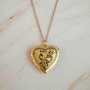 Nostalgic Heart Initial Open Locket Necklace.