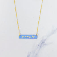 Mama Bar Heart Necklace.