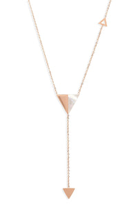 Triangle Y-Drop Necklace.