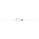 10K White Gold 1/4 Cttw Round Brilliant Cut Lab Grown Diamond 4-Prong Solitaire Pendant Necklace.