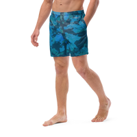 Men's Ocean Camo Recycled Mid-Length UPF 50+ Swim Shorts.