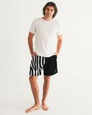 Graphic Zebra 7" Classic Men Swim Trunk.