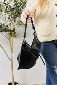 SHOMICO Zipper Detail Shoulder Bag with Pouch.