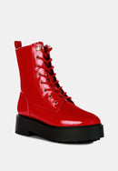 Molsh Faux Leather Ankle Biker Boots by Ruw.