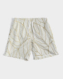 Abstract Gold Leaves 7" Classic Men Swim Trunk.