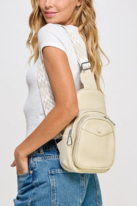 Fame Textured PU Leather Sling Bag.