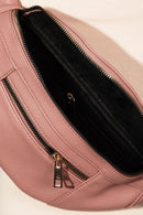 Fame PU Leather Crossbody Bag with Removable Strap.