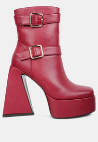 Hot Cocoa High Platform Ankle Boots.