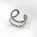 316L Stainless Steel Double Ring Fake Cartilage Ear Cuff.