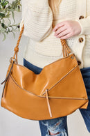 SHOMICO Zipper Detail Shoulder Bag with Pouch.