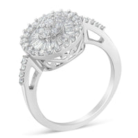 10KT White Gold Diamond Cocktail Ring (1 Cttw, H-I Color, SI2-I1 Clarity).