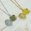 Shine Compass Open Locket Pendant Necklace.