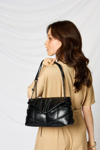 SHOMICO PU Leather Chain Handbag.