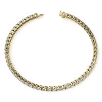 12.00 CTW Lab Grown Diamond Tennis Bracelet in 14kt White/Yellow Gold (G/Vs) AGI Certified.