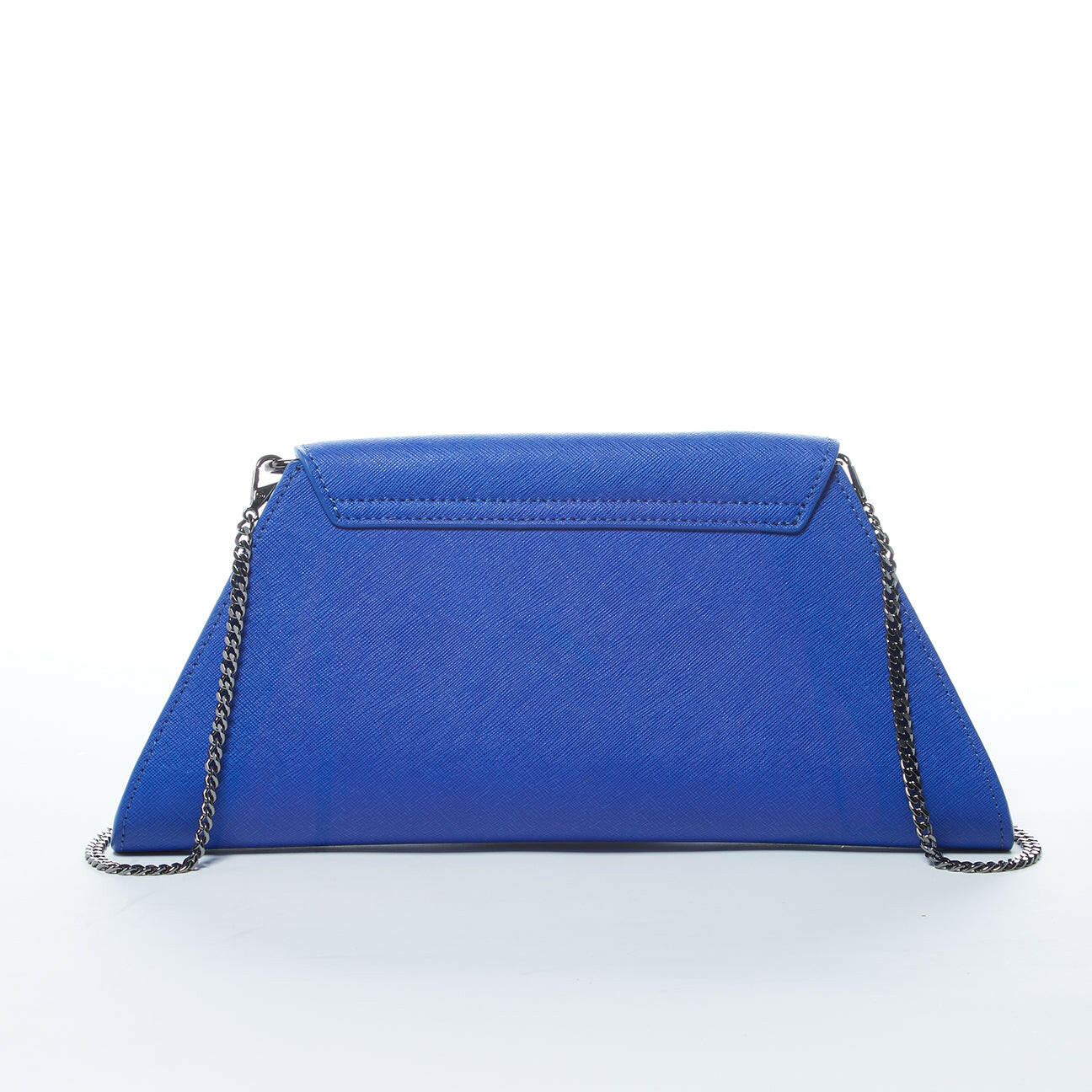 Angelica Cobalt Blue Leather Clutch Bag.