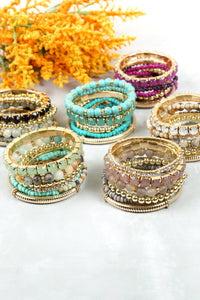 Regular Size Stackable Beads Bracelet Set