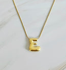 Balloon Letter Initial Necklace.