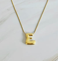 Balloon Letter Initial Necklace.