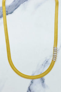 Herringbone Jeweled Necklace.