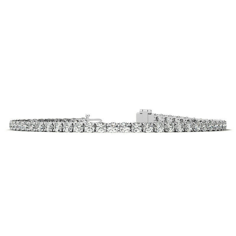 12.00 CTW Lab Grown Diamond Tennis Bracelet in 14kt White/Yellow Gold (G/Vs) AGI Certified.