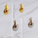 Statement Hollow Teardrop Stud Earrings