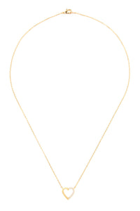 Heart Crystal Pave Necklace.