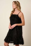 Mittoshop Feather Ruffle Hem Mini Cami Dress.