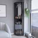 Bar Cabinet Corner, Rialto, Black.