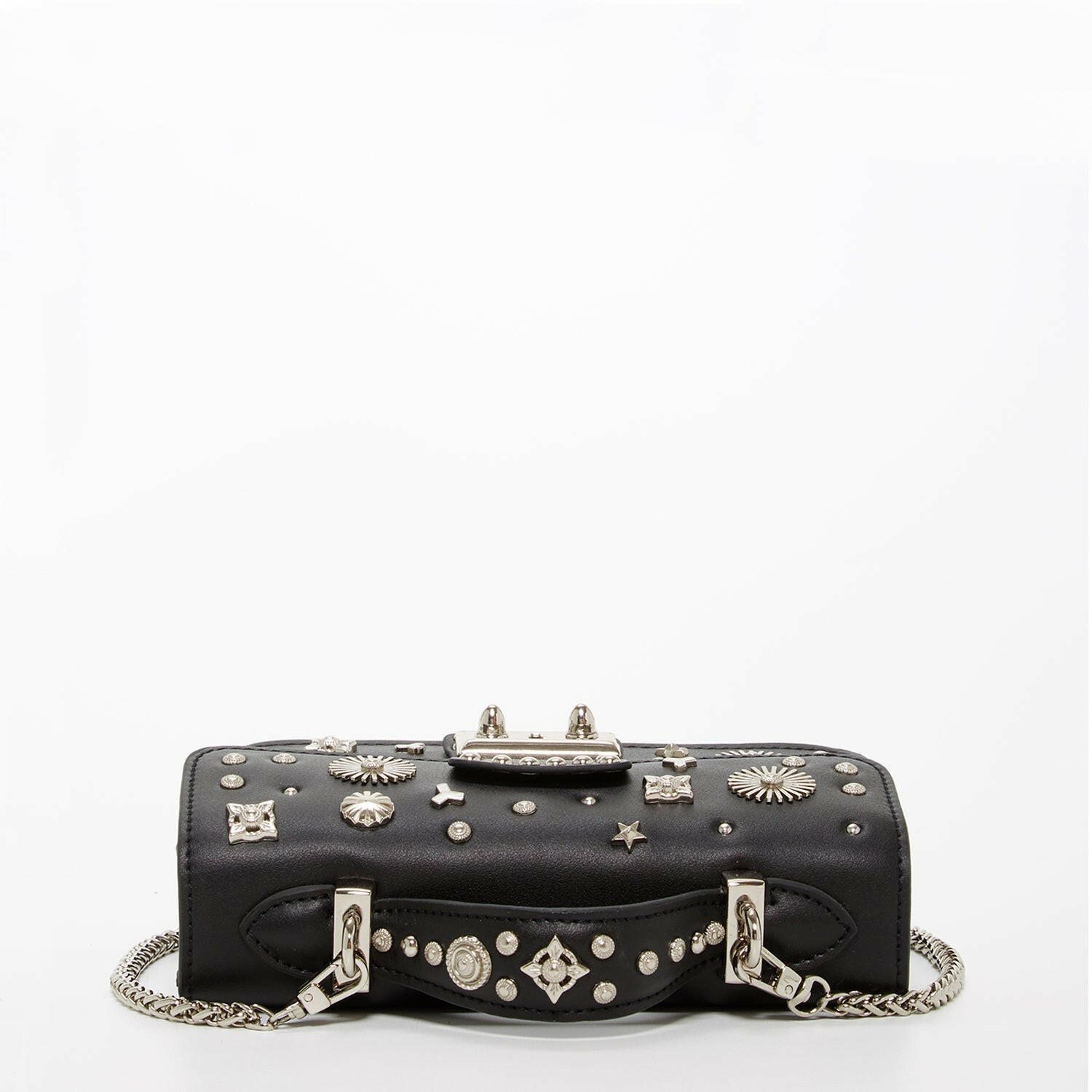 The Hollywood Studded Leather Crossbody Black.