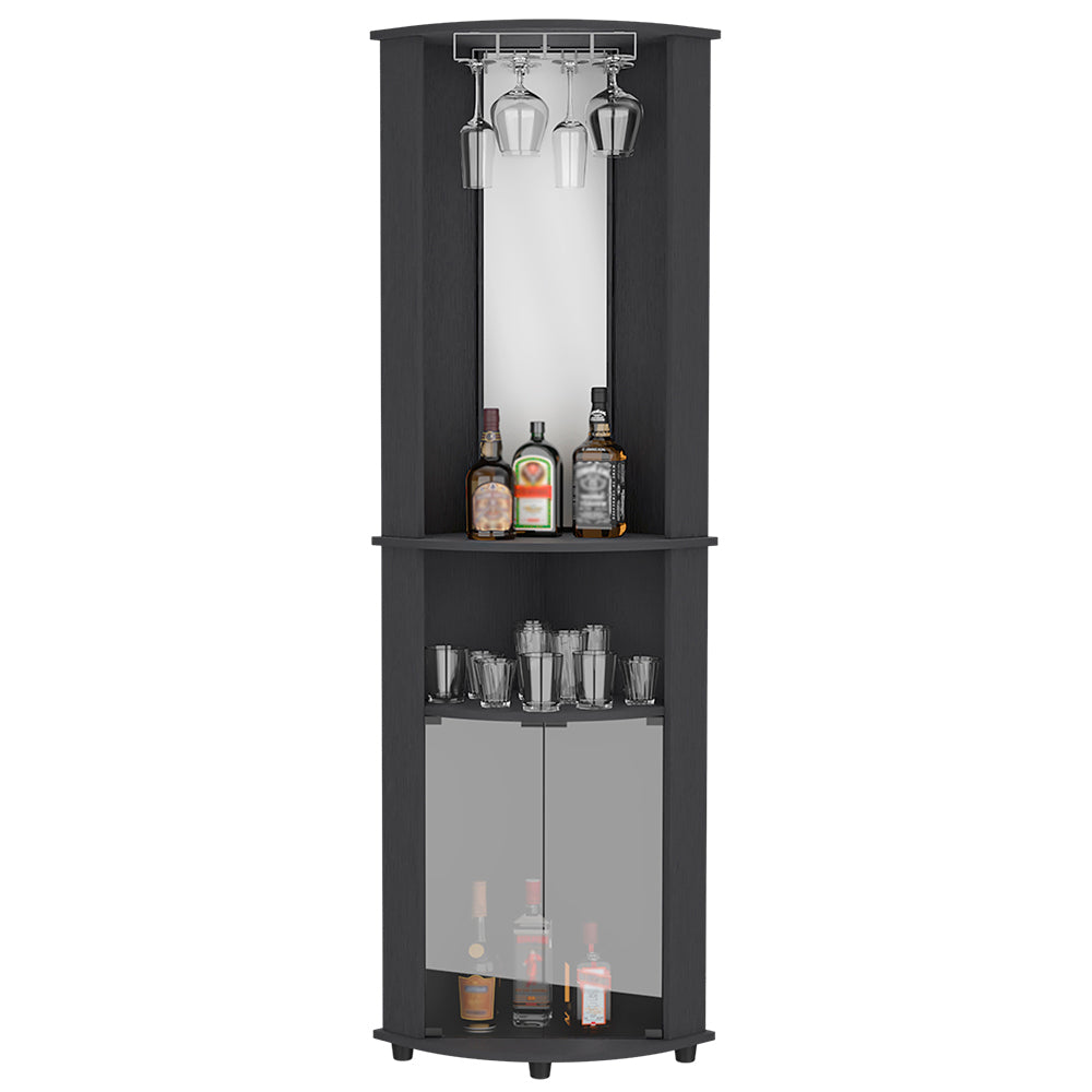 Bar Cabinet Corner, Rialto, Black.