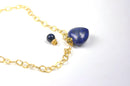 Lapis Lazuli Heart Chain Necklace.