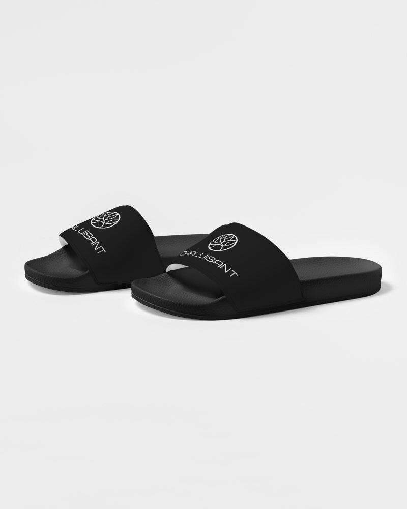 Chaluisant Black & White Men's Slide Sandal.