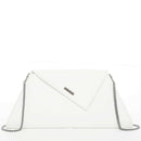 Angelica White Leather Clutch Bag.