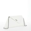 Angelica White Leather Clutch Bag.