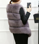 Faux Fur Sleeveless Vest Winter Thick Coats Women New Fashion Casual Jacket.