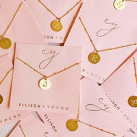 Ellison + Young: Singular Charm Initial Necklace.