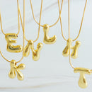 Balloon Letter Initial Necklace.